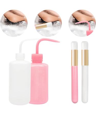 3 PCS Lash Shampoo Brush Sets with 250ml Pink Bottle for Eyelash Extension Supplies - Buy Online on GoSupps.com