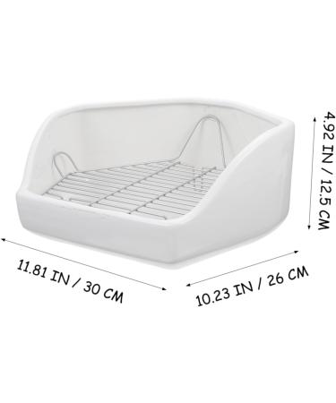 SEWOART Rabbit Toilet Guinea Pig Potty Trainer Pet Toilet Supply Bunny Restroom Bunny Toilet Ceramics White - Buy Online on GoSupps.com