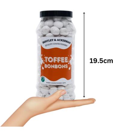 Toffee Bonbons (605g) Original Toffee Bonbons in a Gift Jar - by Bentley & Ackerman's Sweet Shop - Vegetarian - Buy Online on GoSupps.com