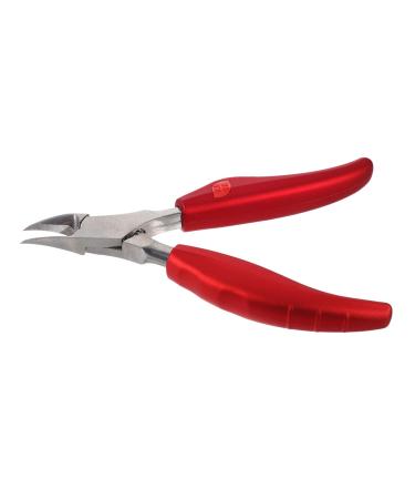 VINTORKY Folding Hawk Mouth Pliers Practical Toenail Clipper Cuticle Pusher Portable Nail Clipper para U as Ingrown Toenail Clipper Clippers Red Heavy Handle Rubber and Plastic