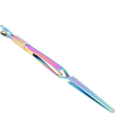 Nail Shaping Tweezers Double End Portable Nail Cuticle Pusher Stylish Look for Home (Multicolor) - Buy Online on GoSupps.com