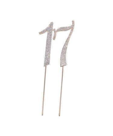 CAXUSD Birthday Cake Decor Party Supplies Birthday Party Decor Cake Decorations 10th Cake Toppers 17th Alloy Sliver Cake Pick Mens Dress Hats Rhinestones Number Cake Topper Wedding