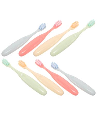 Healvian newborn toothbrush children's toothbrush hand toothbrush for children soft contoured bristles cute colorful colorful toothbrush oral care for infants for boys and girls 8 pieces