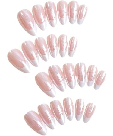 AJTUTUS French Tip Press on s Full Cover False s False s Glossy Nude False s Tip Manicure Supplies - Buy Online on GoSupps.com