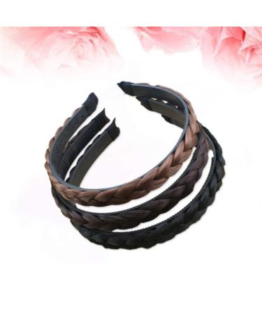 Lurrose 3 Pcs Synthetic Hair Braided Headbands - Women's Hair Accessories - Buy Online on GoSupps.com