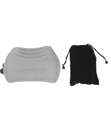 Xnferty inflatable lumbar pillow support pillow flocking press gray inflation portable lumbar spine-waist support pillow washable travel pillows for car trips