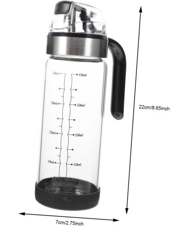 HOMSFOU 4pcs Automatic Opening and Closing Oiler Ceramic Oil Dispenser Clear Container Liquid Containers Oil Cruet Soy Sauce Dispenser Oil and Vinegar Dispenser Oil Bottle Glass Bottle Pp 22X7X7CMx4pcs As Shownx4pcs - Buy Online on GoSupps.com