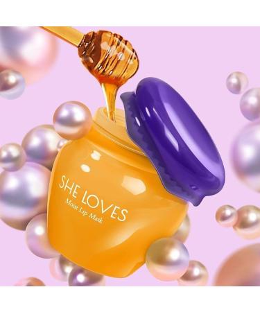 Mini Honey Pot Lip Balm Bee Balm Honey Strawberry Moisturizing Sleeping Mask Reduces Lip Wrinkles - Buy Online on GoSupps.com