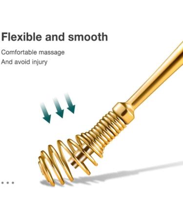 Hunato Stainless Steel Spiral Ear Wax Removal Tool | Earpick Cleaner & Massage Tool - Buy Online on GoSupps.com