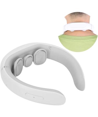 Professional Electrical Neck Massager - Blood Circulation Device | Hot Compression Vibration Therapy with 3 Electrodes (White) - Buy Online on GoSupps.com