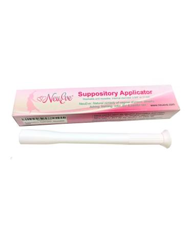 NeuEve Vaginal Suppository Applicator, Reusable (1/Pack)  3.5/8 Internal Diameter  Fits Most Brands, Pills, Tablets, Capsules, and Vitamin E Suppositories  Not for Cream  Easy Clean