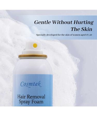 300ml Hair Removal Spray Foam for Women & Men - Painless Depilatory for Pubic Area, Bikini, Body, Legs, and Armpit - Natural Gentle Formula - 10.1 Fl Oz Cucumber - Buy Online on GoSupps.com