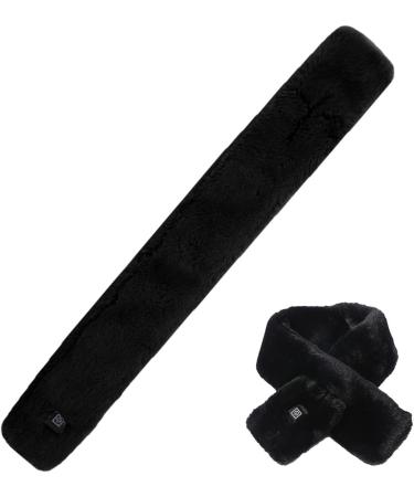 Nichtule Neck Heating Scarf | USB Heated Soft Scarf with 3 Temperature Settings | Portable Wireless Heat Scarf for Neck Pain Relief - Black - Buy Online on GoSupps.com