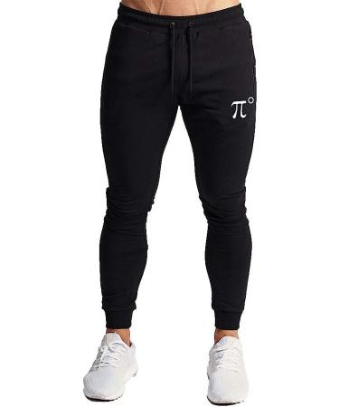 Wangdo Men's Slim Fit Gym Training Joggers Sweatpants in Black - Medium with Zipper Pockets - Buy Online on GoSupps.com