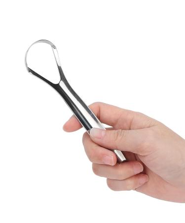 Stainless Steel Adult Tongue Scraper Set - Portable Reusable Fresh Breath Cleaner (2pcs, S) - Buy Online on GoSupps.com