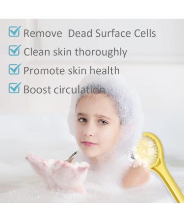 Little Yellow Eagle Bath Brush | Soft Bristles, Long Handle | Kids Aged 3-12 | Sweat Stain & Beauty Bath Cleaning | Wet/Dry Brush | 14 inch Lemon Yellow - Buy Online on GoSupps.com