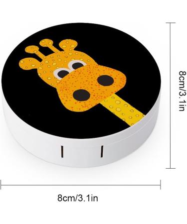Cute Giraffe Contact Lens Case - Portable Travel Box with Mirror | International Shipping - Buy Online on GoSupps.com