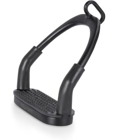 Equinate Safety Bars Manchester 10cm Black Matt - Anti-Slip Rubber Tread - Stirrup for Adults & Children - 2 Pieces for Ankle Relief - Buy Online on GoSupps.com