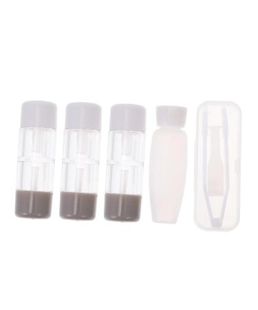 Solustre 3 pieces Cardboard contact lens container holder for eye care set for tweezettes kit Clear container deliver lens supply storage container simply suite organizer ABS-plastic