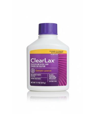 Polyethylene Glycol 3350 Powder for Solution - Gentle Laxative Stool Softener Constipation Relief for Adults - Osmotic Laxative Relieves Occasional Constipation No Harsh Side Effects 17.9 oz