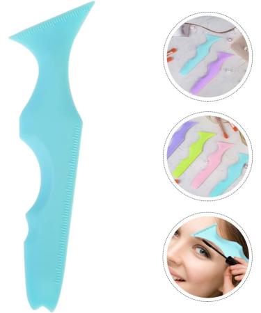 Luxshiny Silicone Beauty Ruler Travel Makeup Bag Makeup Applicator Template Silicone Eyebrow Stencil Smoky Blue - Buy Online on GoSupps.com