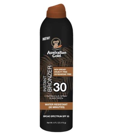 Australian Gold Continuous Spf30 Spray 6 Ounce With Bronzer (177ml) (2 Pack) Spf30