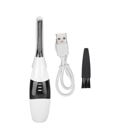 Qukaim Electric Lash Curler Electric Heated Eyelash Curler 3 Temperature Gears USB Rechargeable White