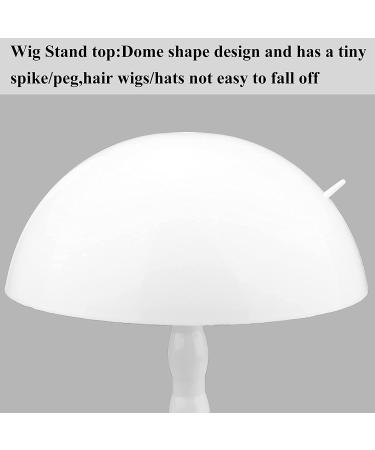 Wig Stand Set - 2 PCS Portable 14.1 Inches Plastic Wig Holder for Drying and Styling - White - Buy Online on GoSupps.com