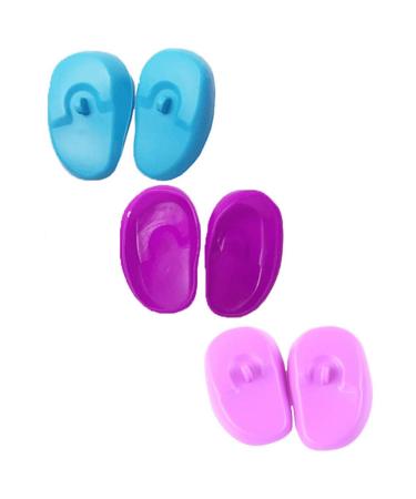 Reusable Silicone Ear Protection for Hairdressers - 3 Pairs Waterproof Hair Dye & Salon Safety (Random Colors) - Buy Online on GoSupps.com