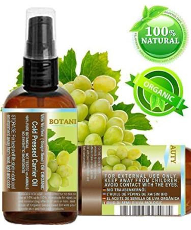 Organic Grape Seed Oil - 100% Pure, Cold Pressed, Certified & Unscented - 30ml Botanical Beauty - Buy Online on GoSupps.com