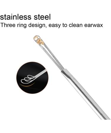 3 Pcs Stainless Steel Ear Pick Earwax Removal Kit - Triple Ring Ear Spoon Remover Tool - Buy Online on GoSupps.com