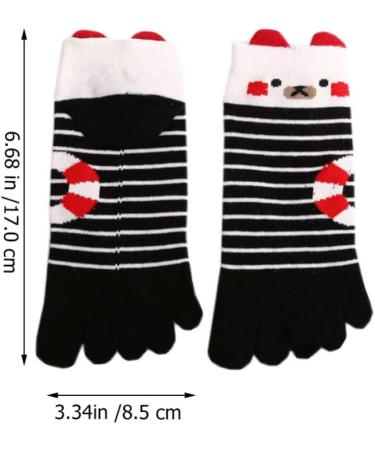 Holibanna Christmas Five Toe Socks - 4 Pairs of Warm No Show Cotton Toe Socks for Winter Festivities - Buy Online on GoSupps.com