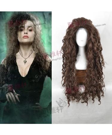 Free hair net+women Bellatrix wig Women Long wavy hair wig Witch Bellatrix Lestrange costumes