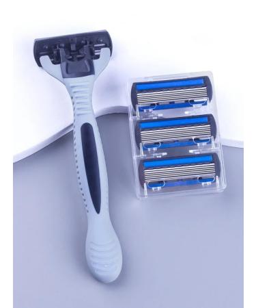 1 Handle + 4 blades/body hair-bikini-aloe strip shaver for men and women blade set replacement heads for women's razors (color: 1 handle 4 Blades-01)