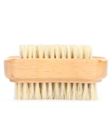 Demeras Wooden Foot 9x5x5 natura Beech Double Sided Nail Brush Remove Dead Skin Cutin Nail Brush Manicure Tool