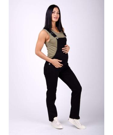 Wash Clothing Co. Black Denim Maternity Dungarees | Pregnancy Overalls Fashion - IVY 20 Black - Buy Online on GoSupps.com