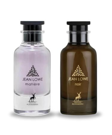 Lattafa Maison Alhambra JEAN LOWE NOIR & JEAN LOWE MATIERE - EDP Sprays 100ML (3.4 OZ) (VALUE PACK) - Buy Online on GoSupps.com