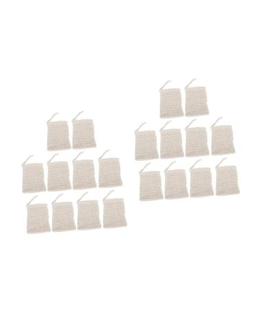 FOMIYES 20 Pcs Soap Foaming Bag Soap Sack Bags Soap Mesh Bag Mesh Soap Bag Beam Port Preservation Bag Sisal