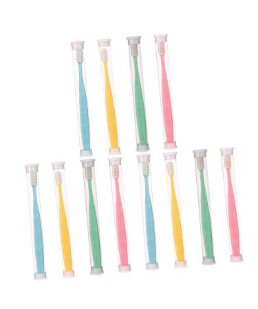 Minkissy 12 pc wangan hair toothbrush soft toothbrush for adults super soft toothbrush brisk toothbrush teeth toothed toothbrush orally rejuvenation child soft fur pp 1 piece (1 Pack) different colors x 3 pieces