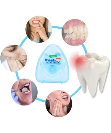 50m Micro-Wax Mint Flavor Dental Floss - High Strength & Ultra Fine for Soft Clean Teeth - Durable & Easy to Use - Buy Online on GoSupps.com