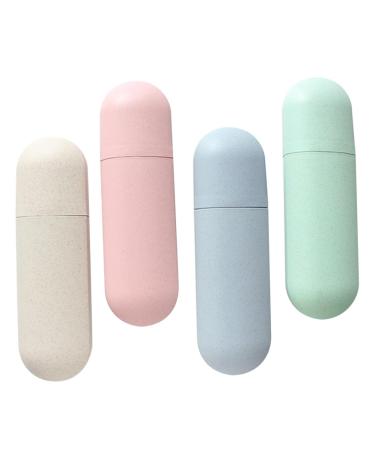 TOVINANNA 4 Pieces Toothbrush Case Toothbrush Container