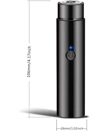 Black Mini Portable Electric Shaver Waterproof Cordless Pocket Razor USB Rechargeable Rotary Razor USB Rechargeable Razor Wet & Dry Use Rotary Electric Shaver for Travel. - Buy Online on GoSupps.com