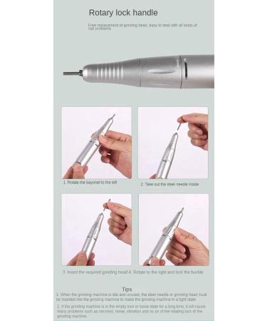 Electric Nail Drill for Acrylic Gel Nails Manicure Pedicure Polishing Shape Tools for Home Salon Use Easy Install B - Buy Online on GoSupps.com