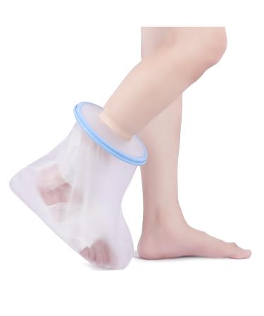 Fasola Cast Cover Foot Cast Protector Waterproof Ankle Adult for Shower Reusable Cast Bag for Broken Foot Toes Keep Bandage/Plaster/Cast Dry S-Foot Anti-accumulation Water Ring