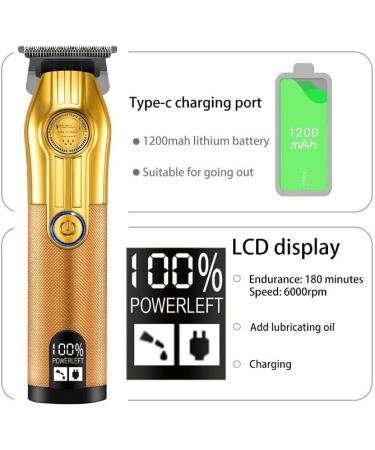 Professional Hair Clippers for Men | Cordless Rechargeable Electric Haircut & Beard Trimmer | Rose Gold - Buy Online on GoSupps.com