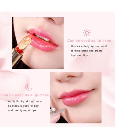 Crystal Flower PH Color Changing Lip Balm | Luxury Mood Lipstick & Nourishing Gloss - Long Lasting Jelly Flower Formula - Buy Online on GoSupps.com