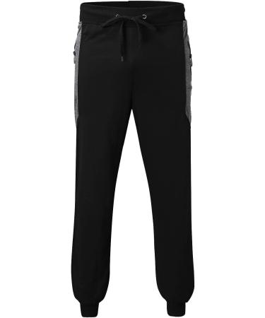 Shop Ronony Men's Slim Fit Jogging Pants - Cargo & Outdoor Training Pants | XXL Black Leisure Wear - Buy Online on GoSupps.com