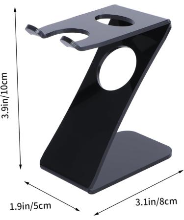 Minkissy Acrylic Stand Brush Bracket - Men's Care Set Z-Shaped Holder for Shaving Brushes & Manual Razors | Universal Brush Holder - Buy Online on GoSupps.com
