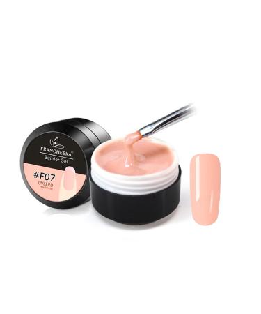 Builder Gel Nude Builder Gel for Nails Nail Extension Gel UV/LED Nail Base Building Gel for Nail Repair Extension & Modeling Strengthening Nail Art Decoration (15m-Cream Nude) l)