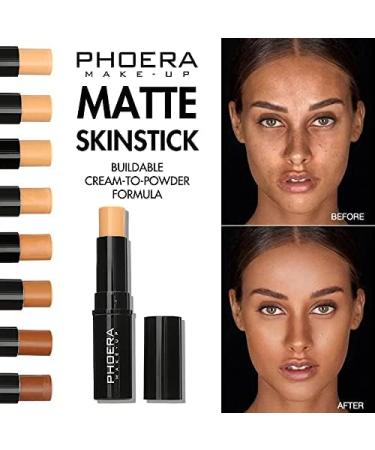 PHOERA Concealer Stick Highlighter Pen | Full Coverage Waterproof Creamy Contour Makeup for Eyes and Dark Circles (204Buff Beige) - 7.00g - Buy Online on GoSupps.com